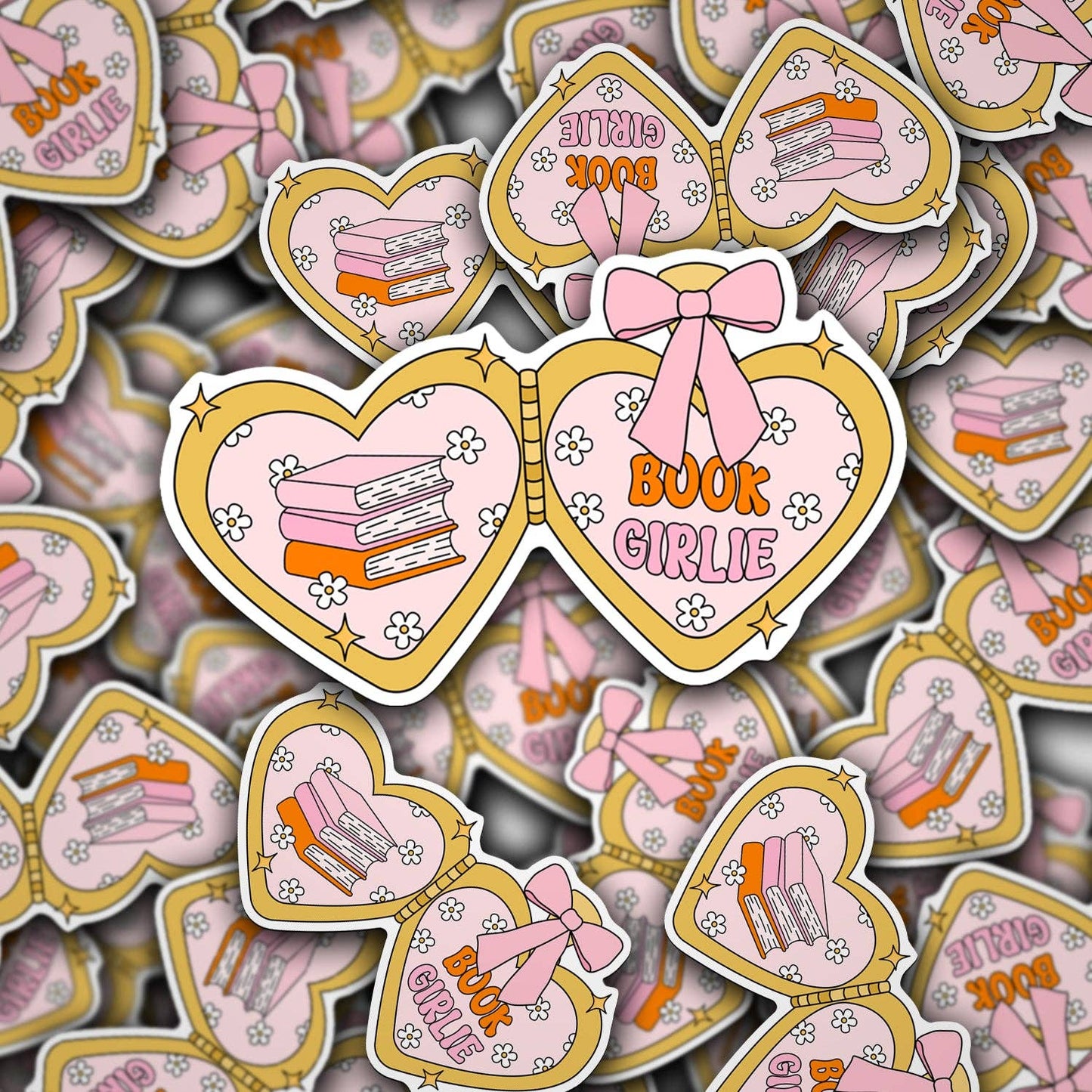 Book Girlie Locket Sticker