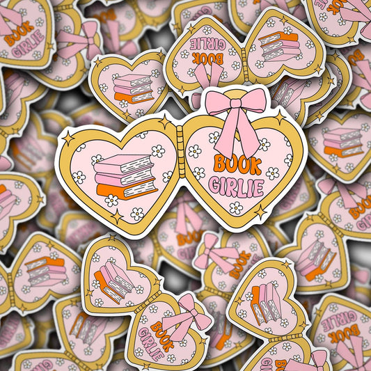 Book Girlie Locket Sticker
