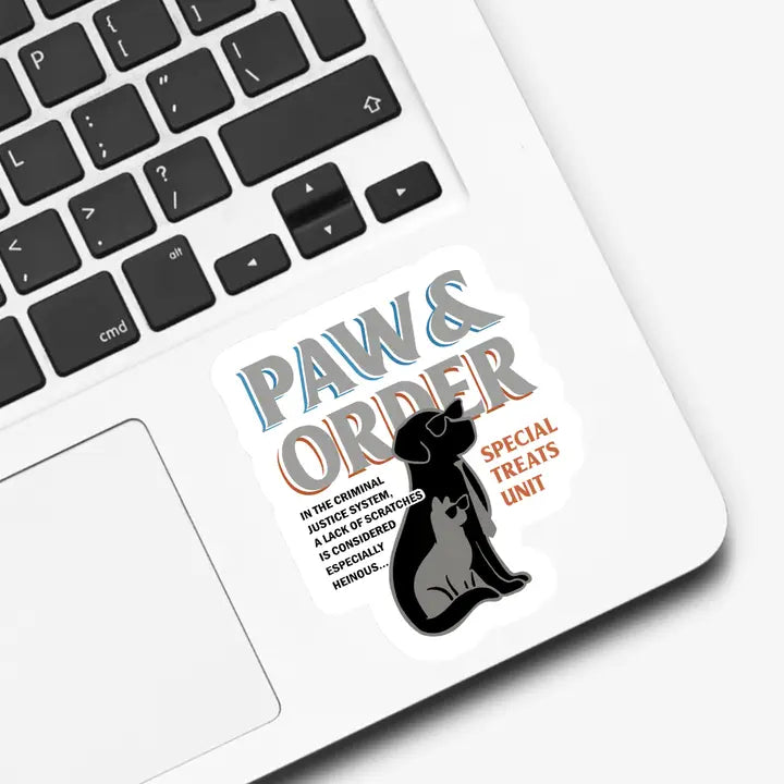 Paw & Order Sticker