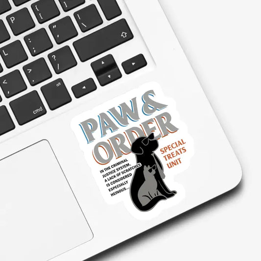 Paw & Order Sticker