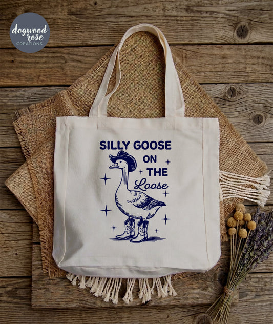 Silly Goose on the Loose Tote Bag