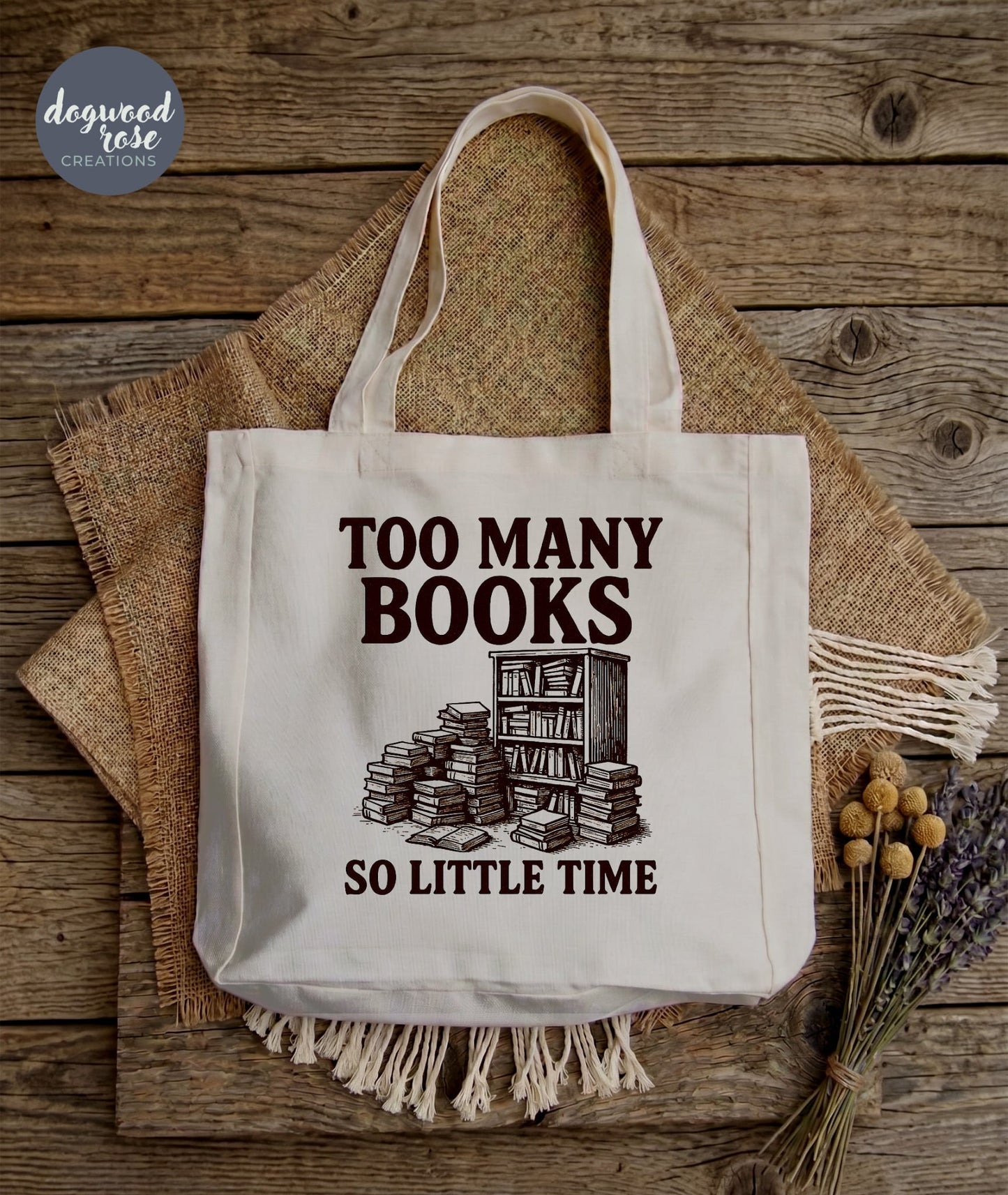 Too Many Books Tote Bag