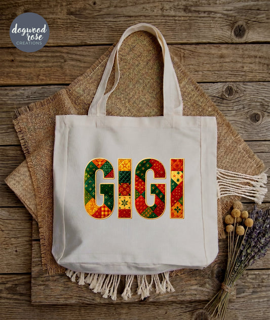 Gigi Tote Bag - Faux Quilt