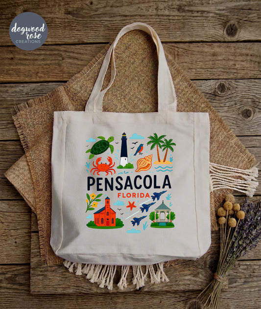 Pensacola Coastal Icons Tote Bag