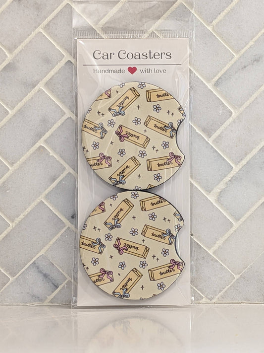 Butter Coquette Car Coasters