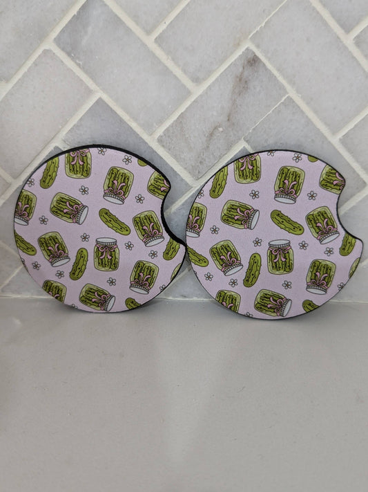 Pickle Coquette Car Coasters