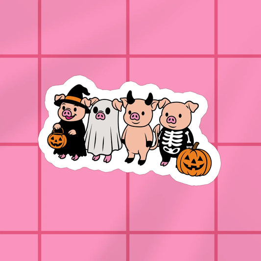 Spooky Pigs Vinyl Sticker