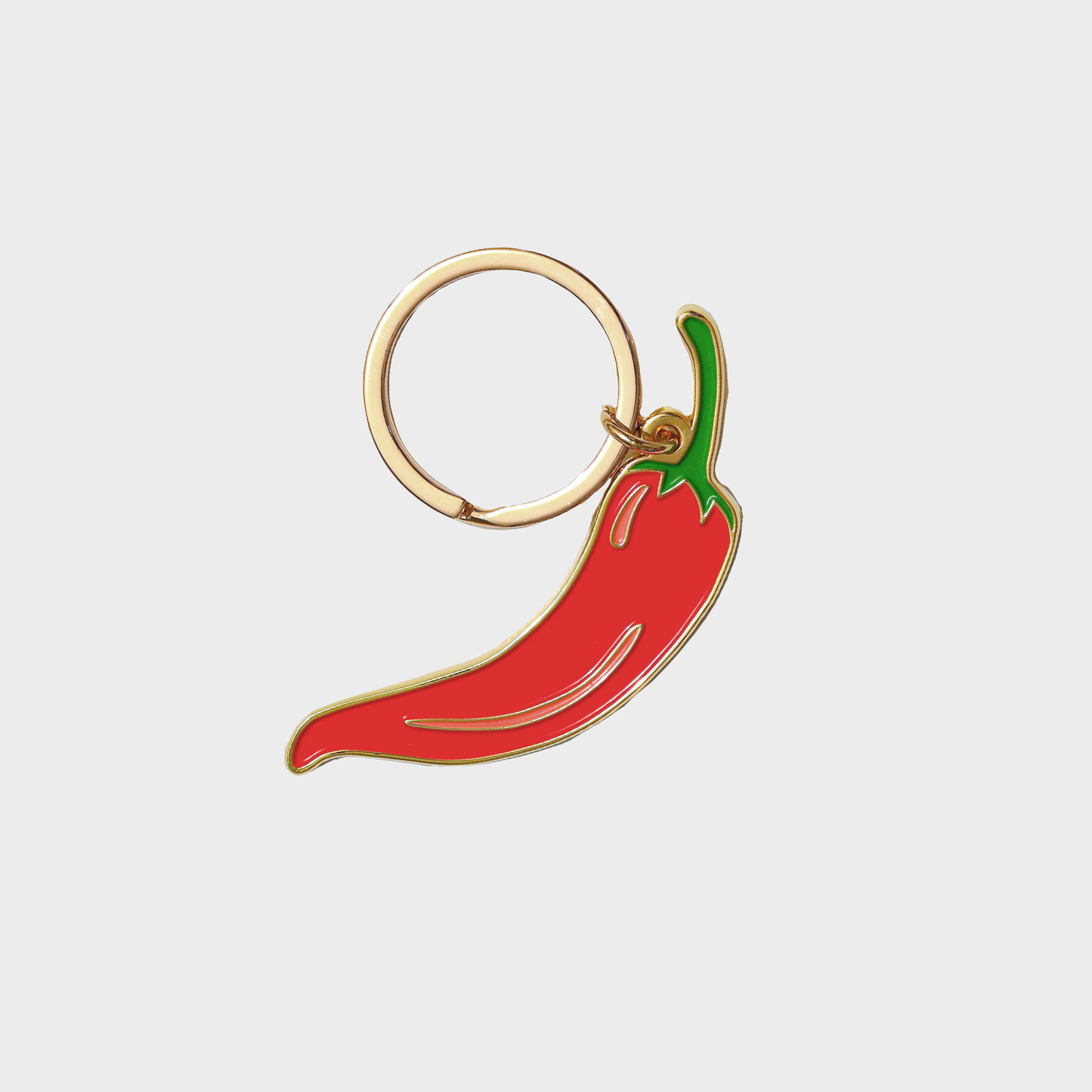 Chili Pepper Enamel Keychain