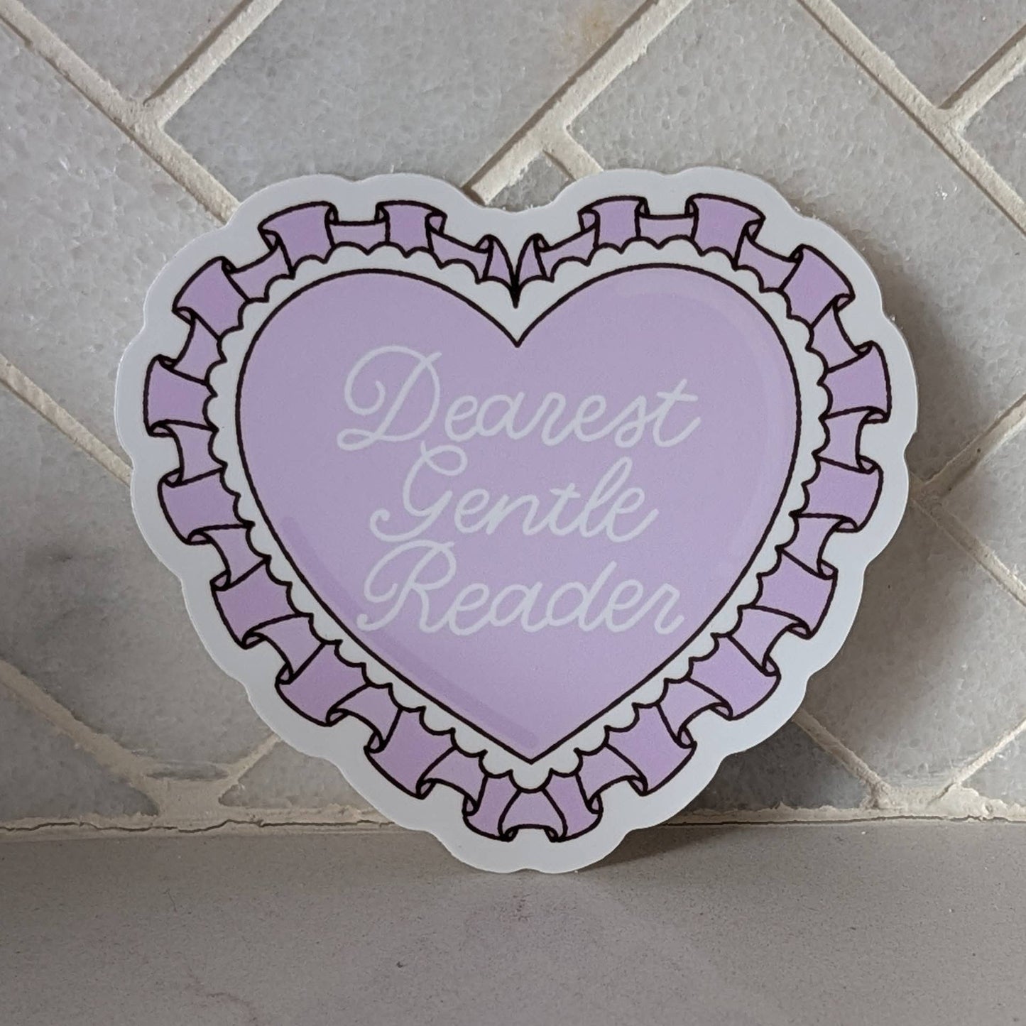 Gentle Reader Heart Sticker