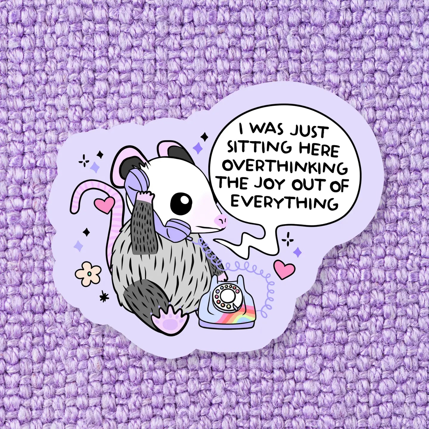Overthinking the Joy Vinyl Sticker