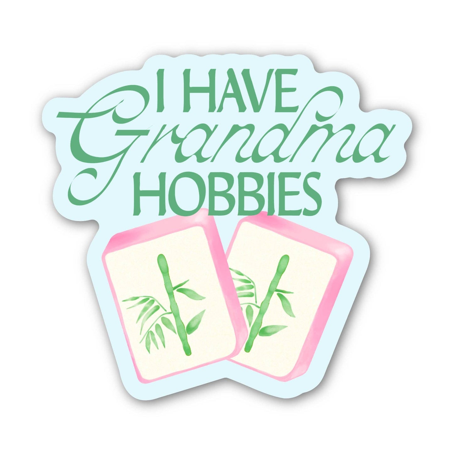 Grandma Hobbies Mahjong Sticker