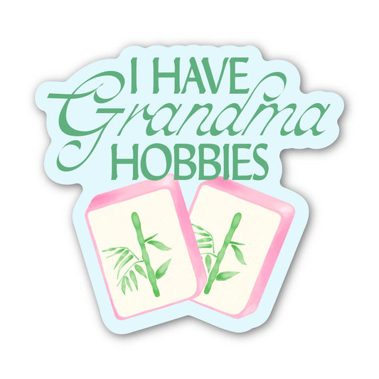 Grandma Hobbies Mahjong Sticker